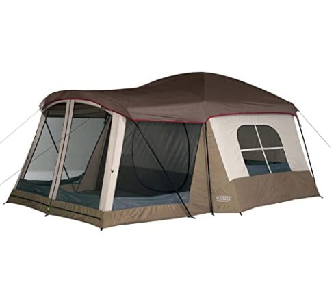 best tent with screened porch: Wenzel Klondike 8 Person Water Resistant Tent