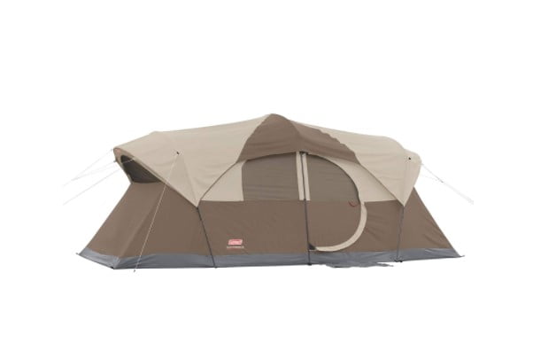 best tent with screened porch: Coleman WeatherMaster 10-Person Outdoor Tent, Brown