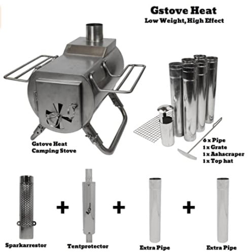 best wall tent stove: Gstove Heat Camping Stove - Starterpack