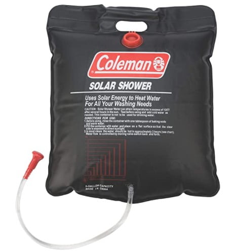 best camping shower: Coleman 5-Gallon Solar Shower